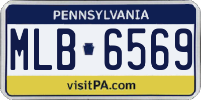 PA license plate MLB6569