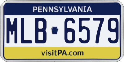 PA license plate MLB6579