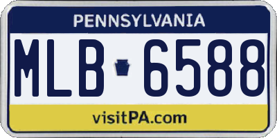 PA license plate MLB6588
