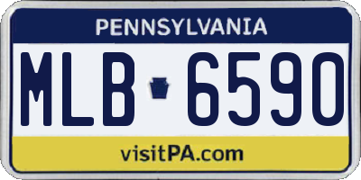 PA license plate MLB6590