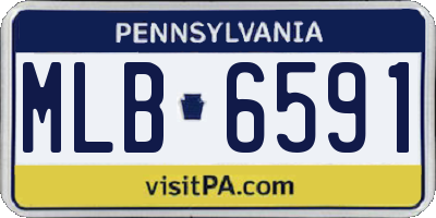 PA license plate MLB6591