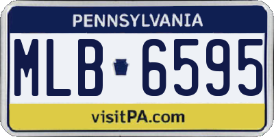 PA license plate MLB6595