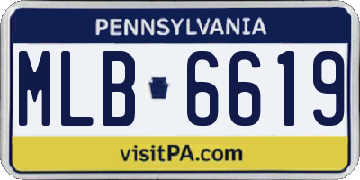PA license plate MLB6619