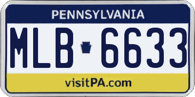 PA license plate MLB6633