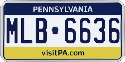 PA license plate MLB6636