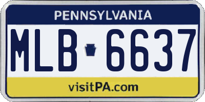PA license plate MLB6637