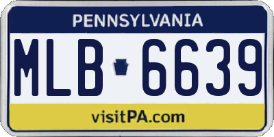 PA license plate MLB6639