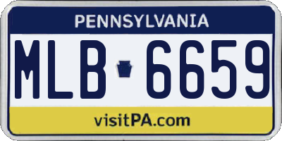 PA license plate MLB6659