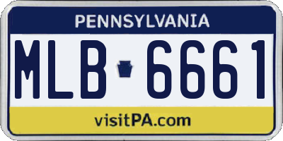 PA license plate MLB6661