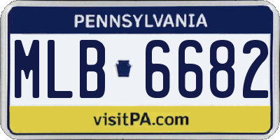 PA license plate MLB6682