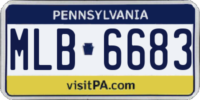 PA license plate MLB6683