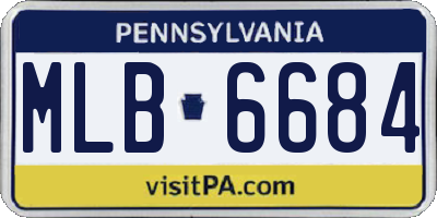 PA license plate MLB6684
