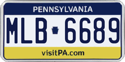 PA license plate MLB6689