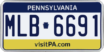 PA license plate MLB6691
