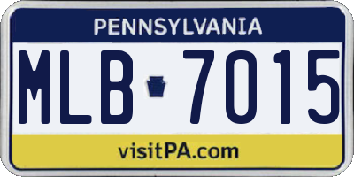 PA license plate MLB7015