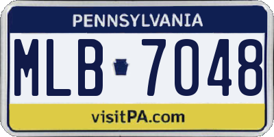 PA license plate MLB7048