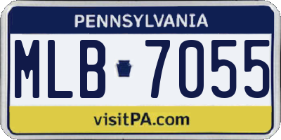 PA license plate MLB7055