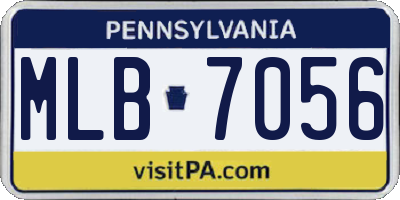 PA license plate MLB7056