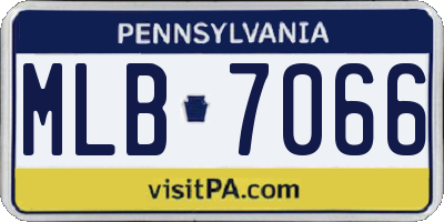 PA license plate MLB7066