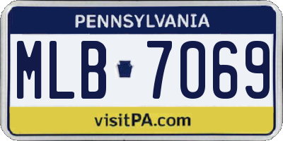 PA license plate MLB7069