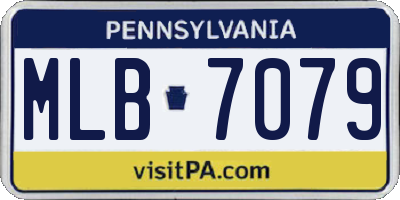 PA license plate MLB7079
