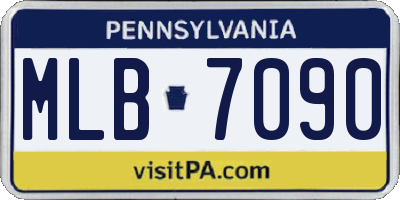 PA license plate MLB7090