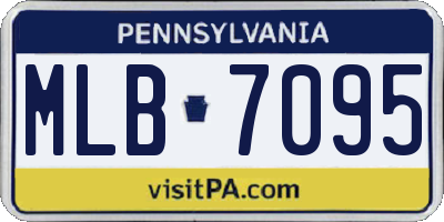 PA license plate MLB7095