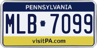 PA license plate MLB7099