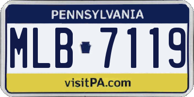 PA license plate MLB7119