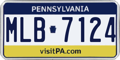 PA license plate MLB7124