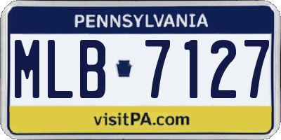 PA license plate MLB7127