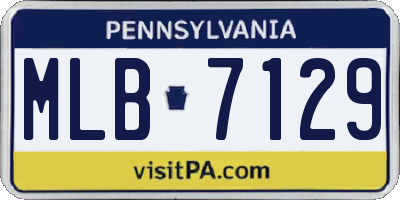 PA license plate MLB7129