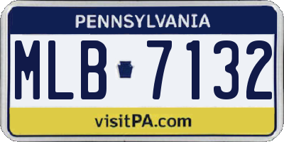 PA license plate MLB7132