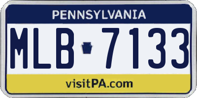 PA license plate MLB7133