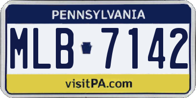 PA license plate MLB7142