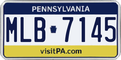 PA license plate MLB7145