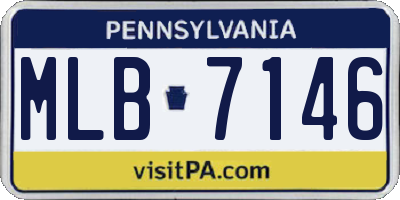 PA license plate MLB7146