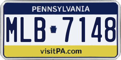 PA license plate MLB7148