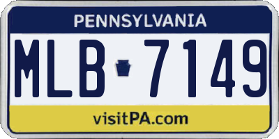 PA license plate MLB7149