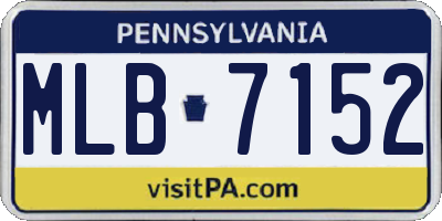 PA license plate MLB7152