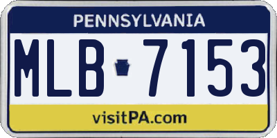 PA license plate MLB7153
