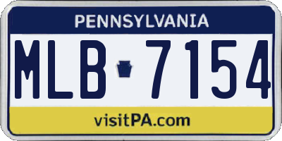 PA license plate MLB7154