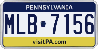 PA license plate MLB7156