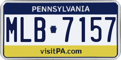 PA license plate MLB7157