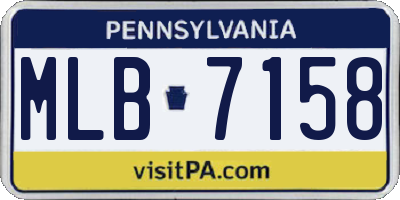 PA license plate MLB7158