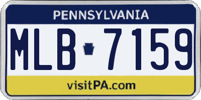 PA license plate MLB7159