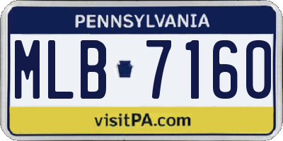 PA license plate MLB7160