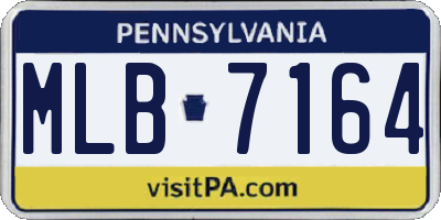 PA license plate MLB7164