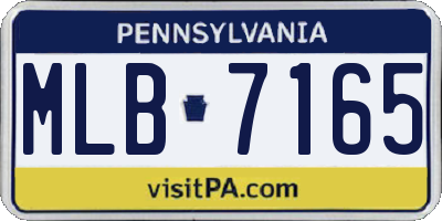 PA license plate MLB7165