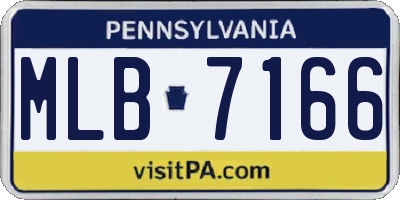 PA license plate MLB7166